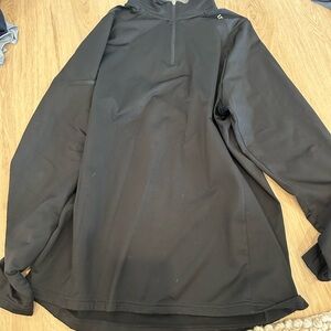 Black Lightweight Quarter-Zip Shirt Jacket